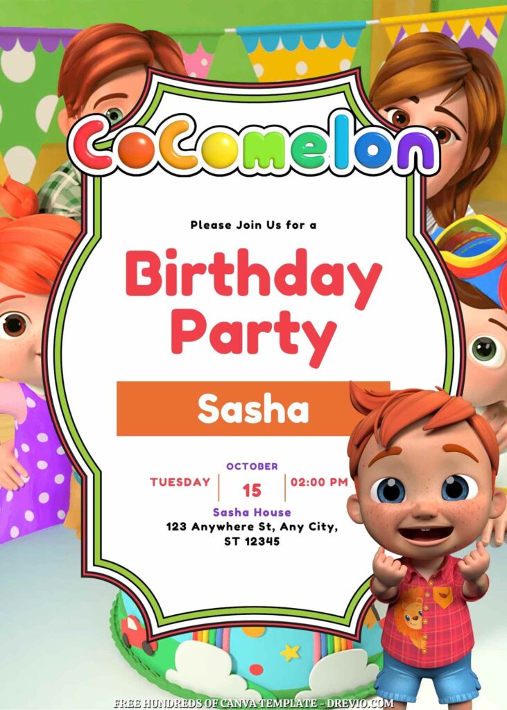 Free Cocomelon Birthday Invitations