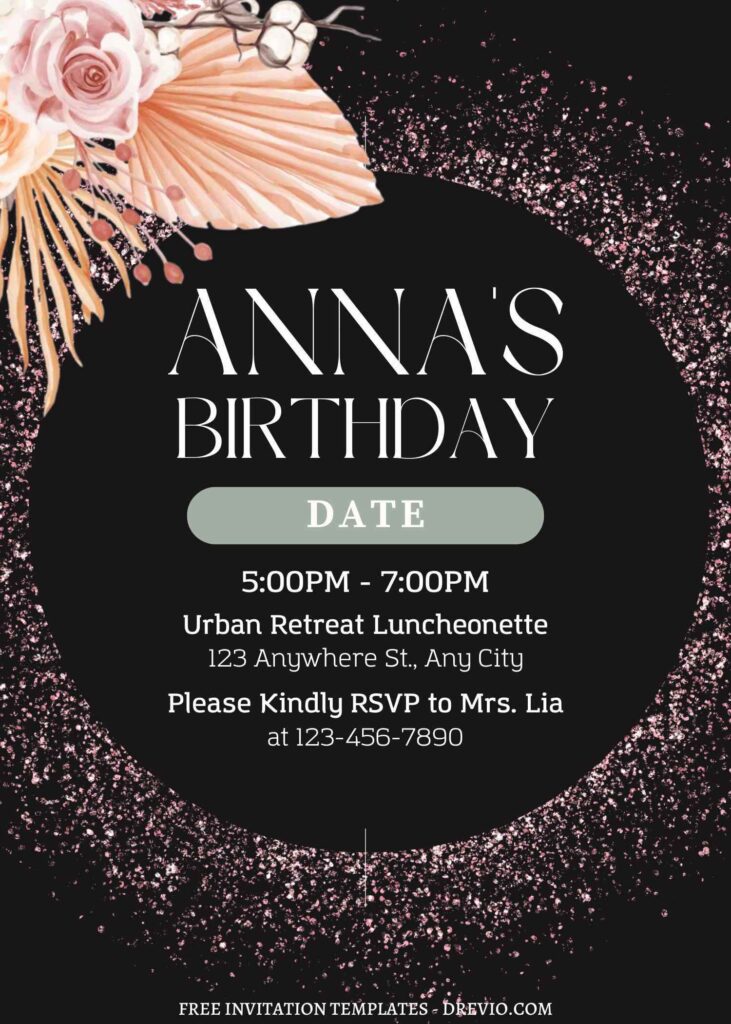 Invitation Template of FREE EDITABLE - 11+ Luxury Gold Birthday Editable Canva Templates 1