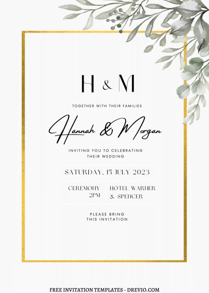 Invitation Template of FREE PRINTABLE - 11+ Botanical Eucalyptus Editable Canva Templates 1