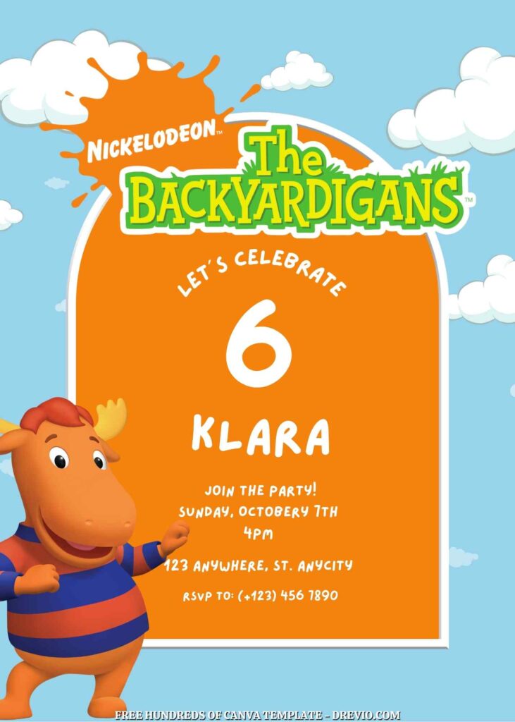 Invitation Template of FREE - 20+ The Backyardigans Canva Birthday Invitation Templates 11