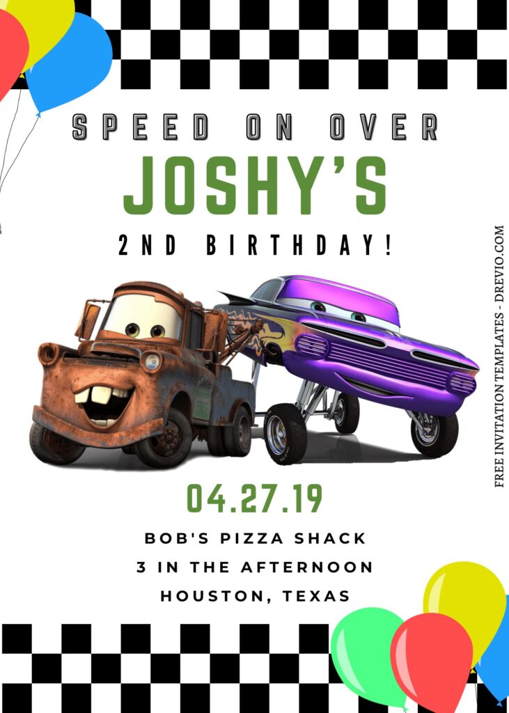 Invitation Template of 11+ Epic Disney Cars Canva Birthday Invitation Templates 11