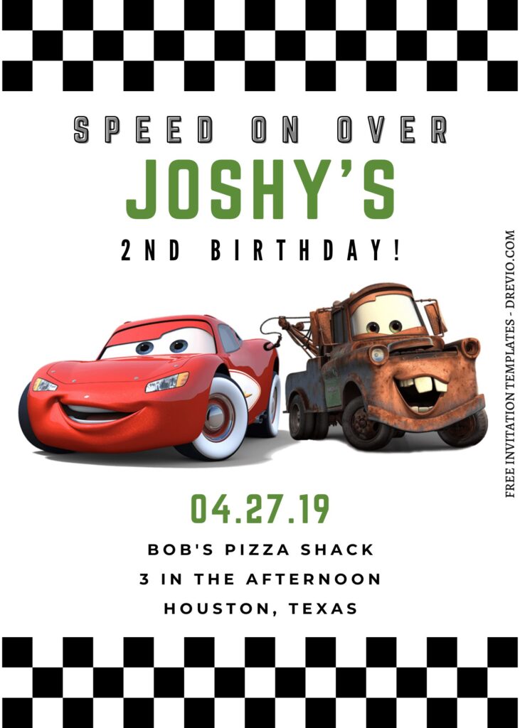 Invitation Template of 11+ Epic Disney Cars Canva Birthday Invitation Templates 7