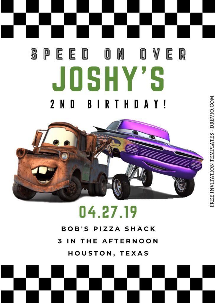 Invitation Template of 11+ Epic Disney Cars Canva Birthday Invitation Templates 8