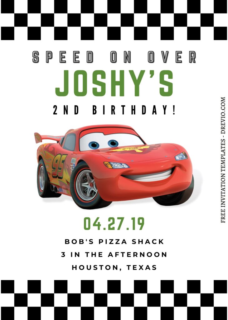 Invitation Template of 11+ Epic Disney Cars Canva Birthday Invitation Templates 6