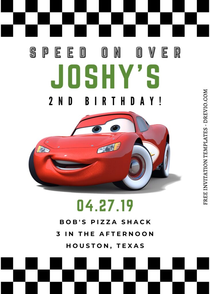 Invitation Template of 11+ Epic Disney Cars Canva Birthday Invitation Templates 4