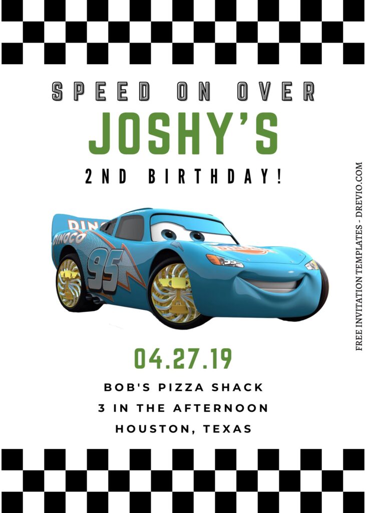 Invitation Template of 11+ Epic Disney Cars Canva Birthday Invitation Templates 2