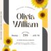 FREE EDITABLE - 11+ Trendy Chic Geometric Floral Editable Canva Templates with beautiful sunflowers