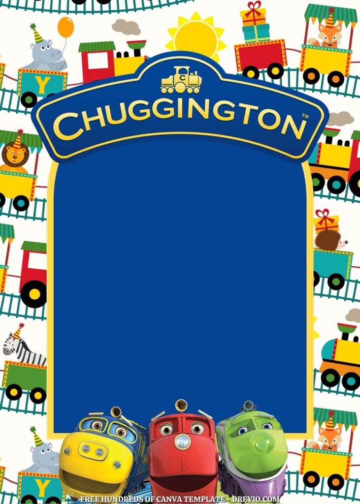 Invitation Template of 20+ Chuggington Canva Birthday Invitation Templates 8