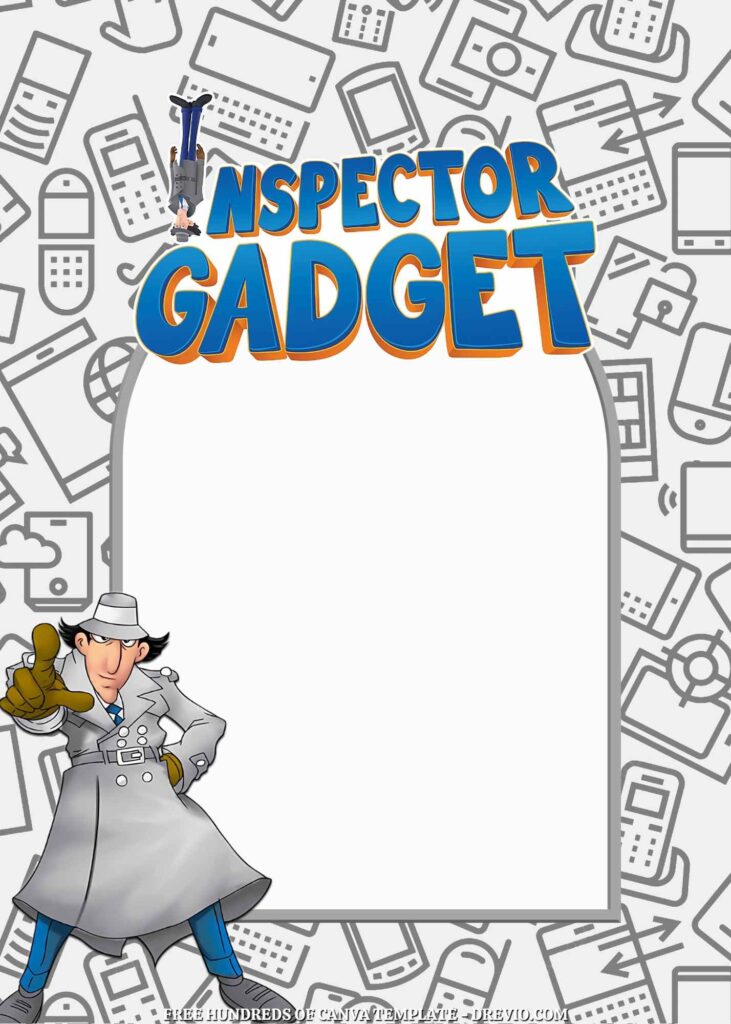 Invitation Template of 14+ Inspector Gadget Canva Birthday Invitation Templates 2