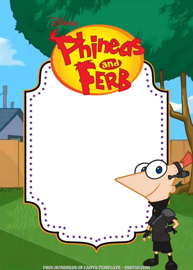 Invitation Template of 14+ Phineas and Ferb Canva Birthday Invitation Templates 5