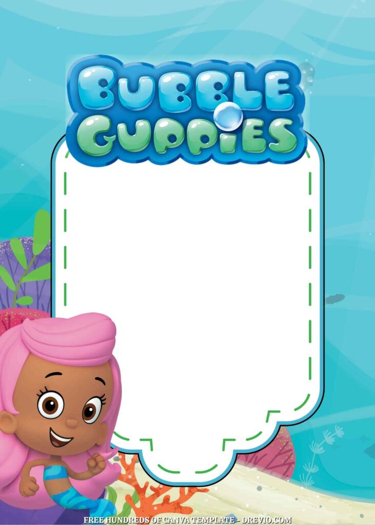 Invitation Template of 18+ Bubble Guppies Canva Birthday Invitation Templates 7