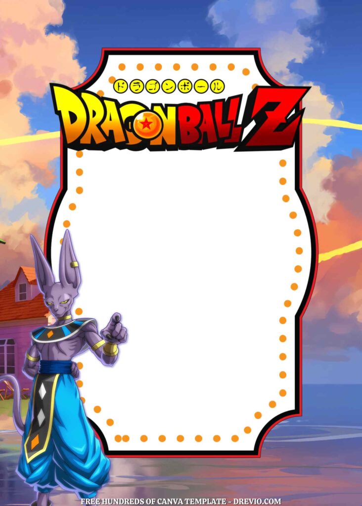 Invitation Template of 18+ Dragon Ball Z Canva Birthday Invitation Templates 6