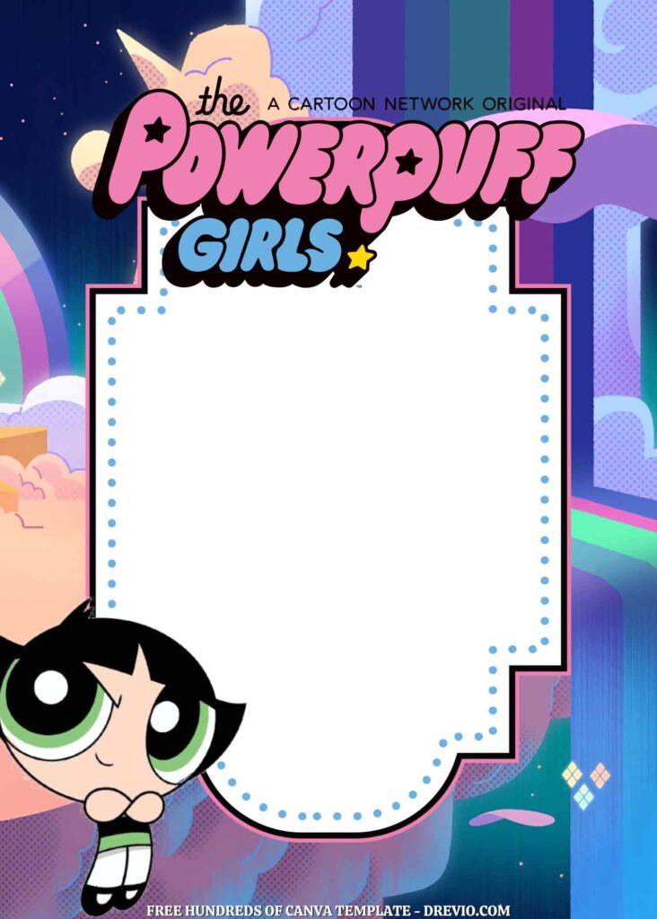 Invitation Template of 18+ The Powerpuff Girls Canva Birthday Invitation Templates 8