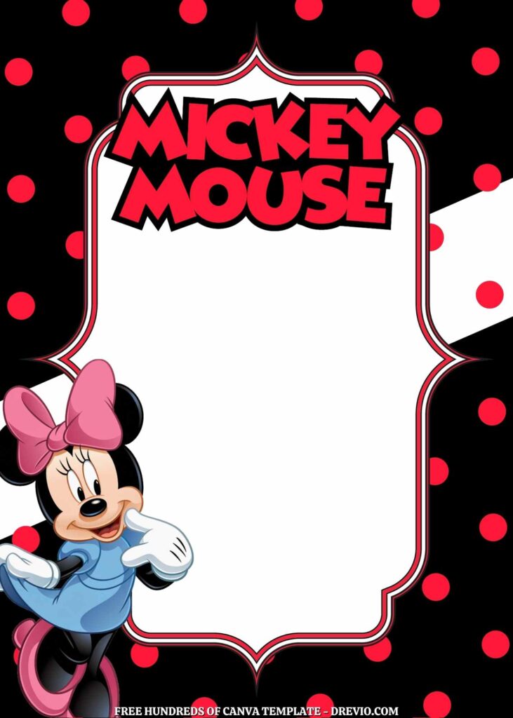 Invitation Template of 20+ Mickey Mouse Canva Birthday Invitation Templates 6