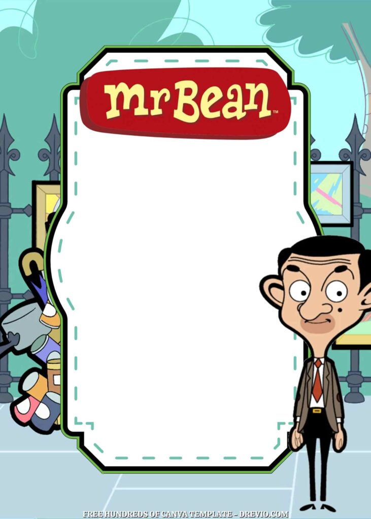 Invitation Template of 22+ Mr. Bean The Animated Series Canva Birthday Invitation Templates 6