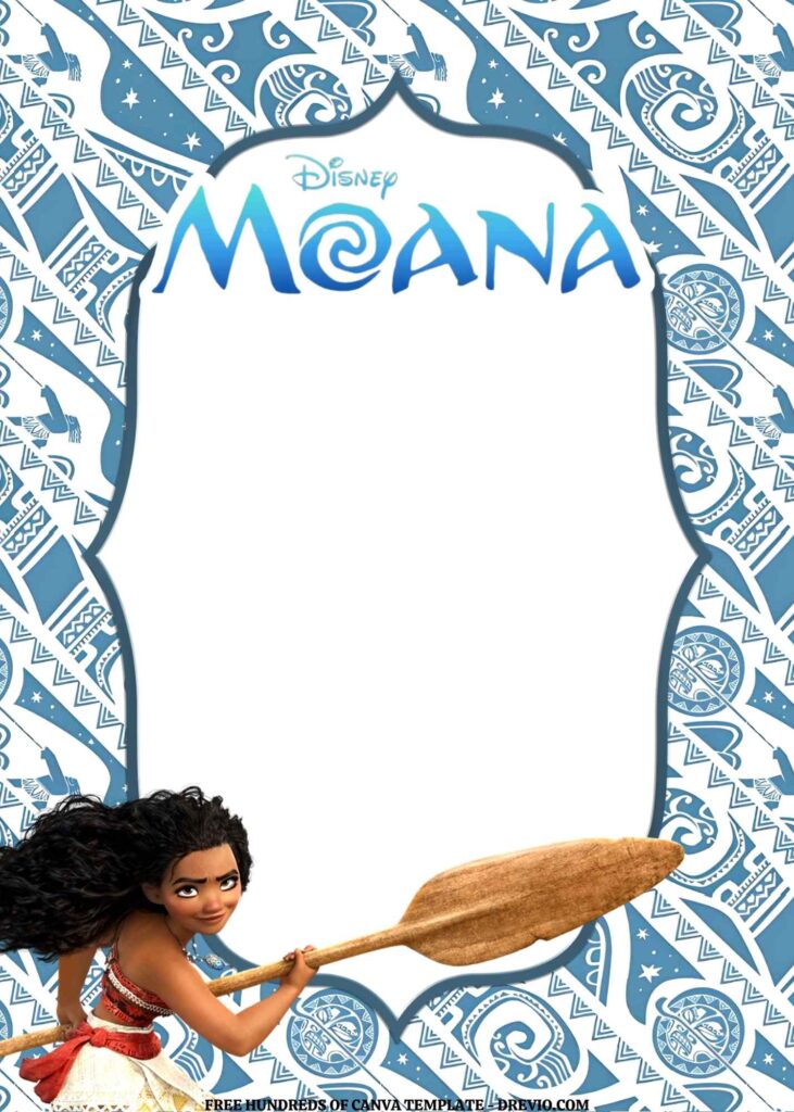 Invitation Template of FREE EDITABLE - 16 Moana Canva Templates 5