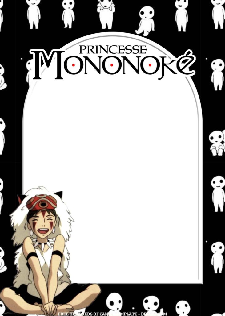 Invitation Template of FREE - 18+ Princess Mononoke Canva Birthday Invitation Templates 7