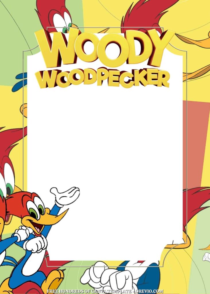 Invitation Template of FREE 20+ The Woody Woodpecker Birthday Canva Invitation Templates 12