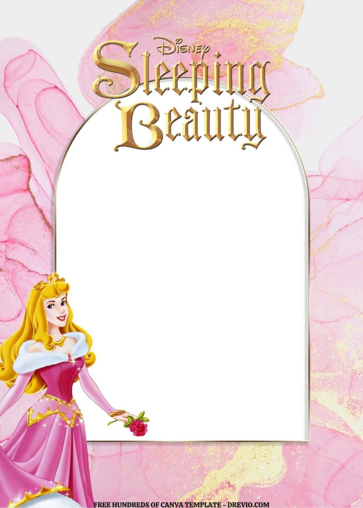 Invitation Template of FREE EDITABLE - 16 Sleeping Beauty Canva Templates 12