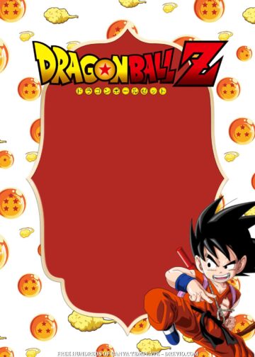 FREE – 14+ Dragon Ball Canva Birthday Invitation Templates | Download ...