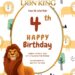 Invitation Template of FREE EDITABLE -  18 The Lion King Canva Templates 19