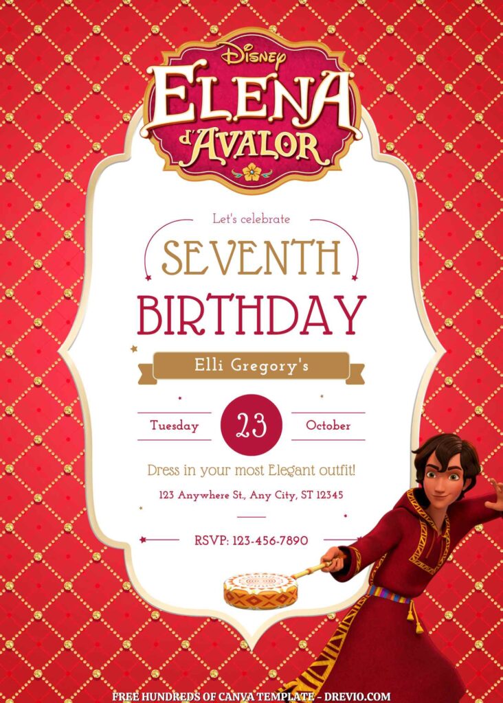 Invitation Template of FREE - 18+ Elena of Avalor Canva Birthday Invitation Templates 13