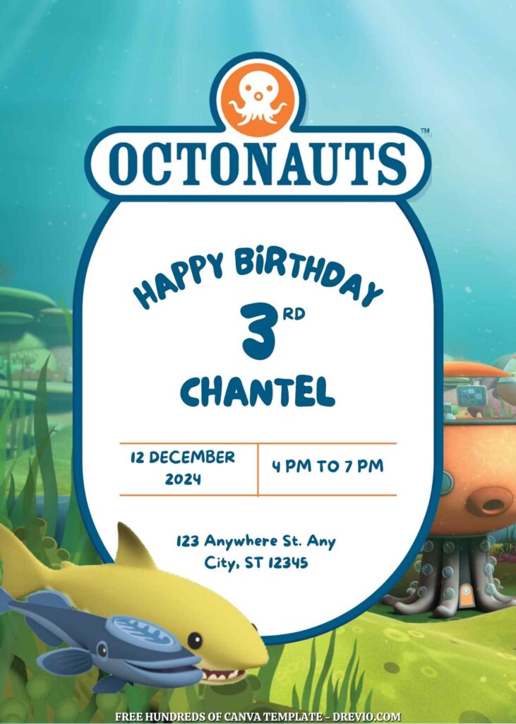 Free The Octonauts Birthday Invitation Templates