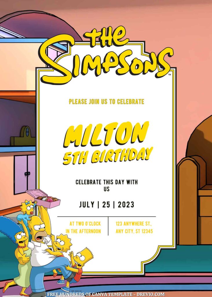 Free The Simpsons Birthday Invitations 