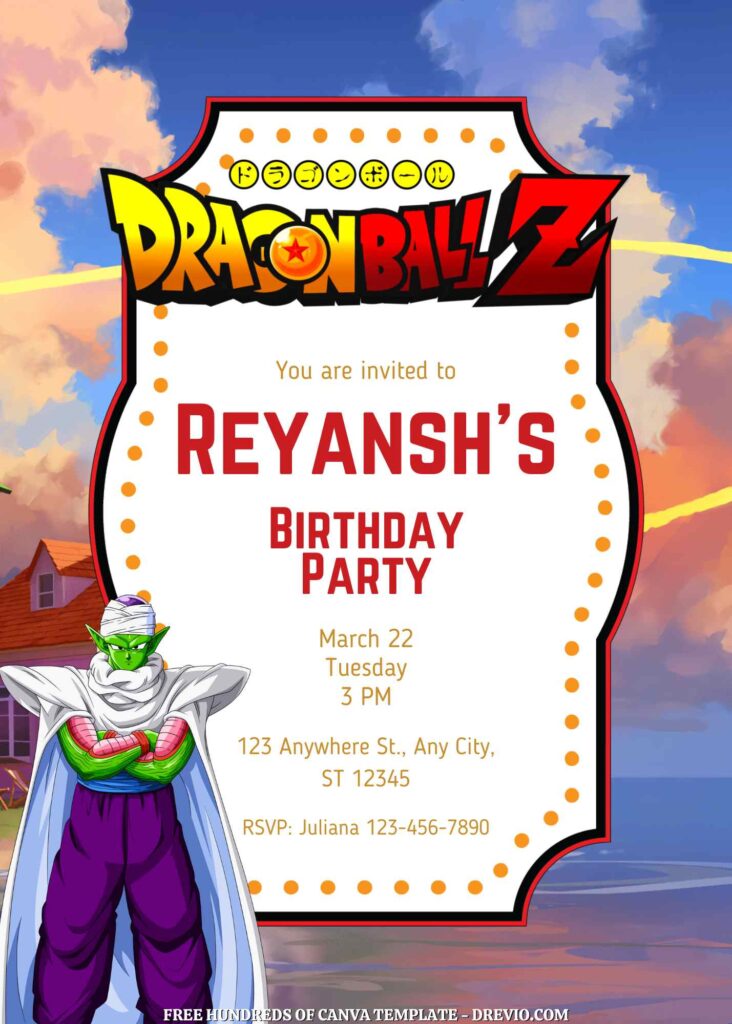 Free Dragon Ball Z Birthday Invitations 