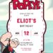 Free Popeye Birthday Invitations with Sea in the Background
