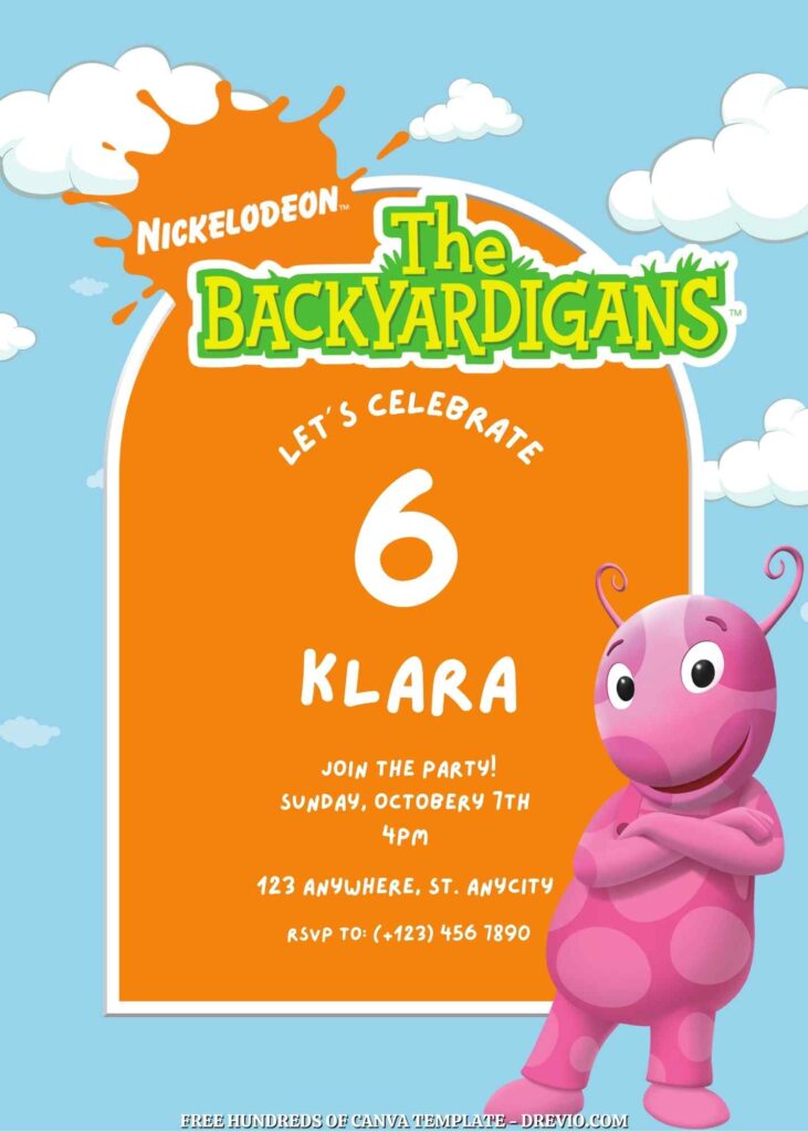 Invitation Template of FREE - 20+ The Backyardigans Canva Birthday Invitation Templates 13