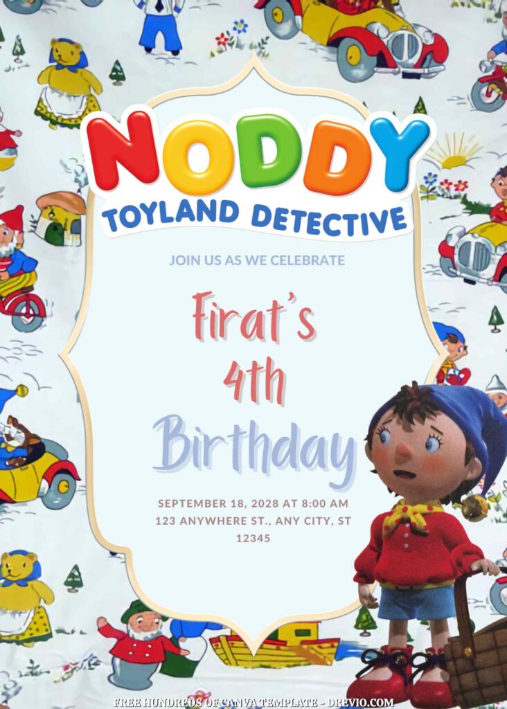 Invitation Template of FREE - 14+ Noddy Canva Birthday Invitation Templates 12