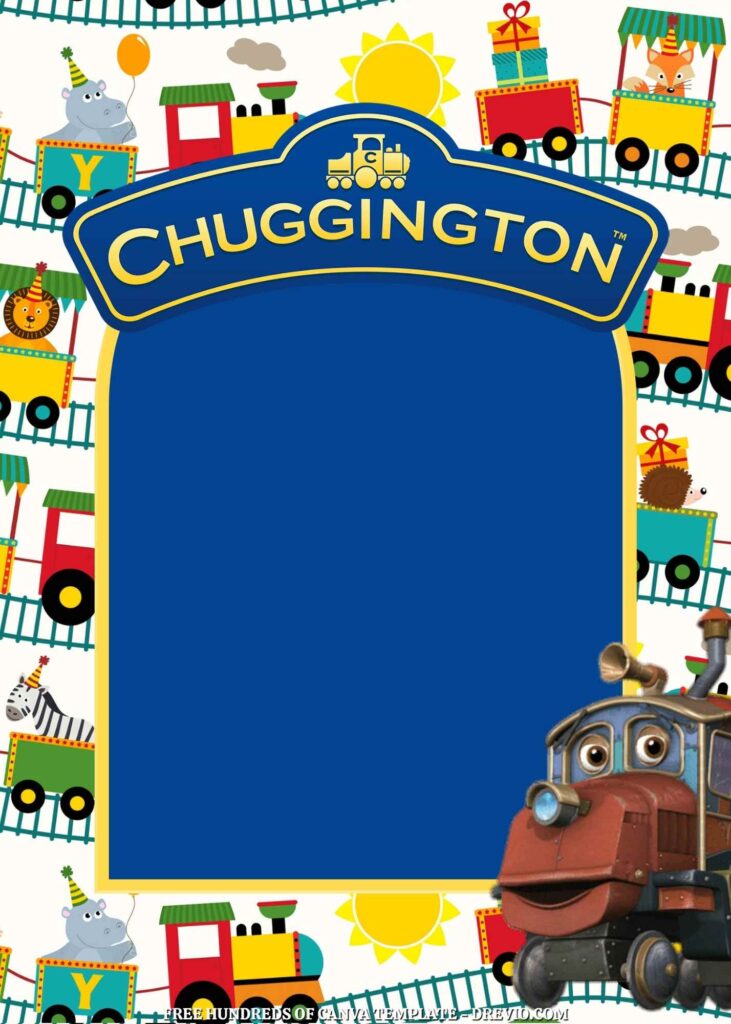 Invitation Template of 20+ Chuggington Canva Birthday Invitation Templates 9