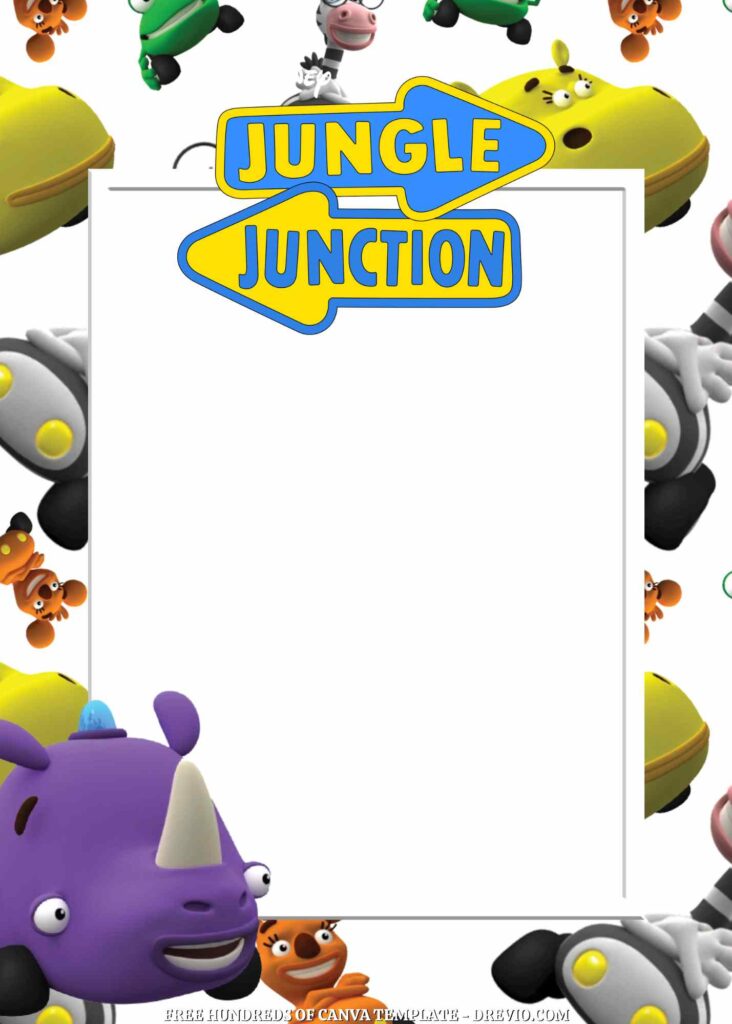 Invitation Template of 20+ Jungle Junction Canva Birthday Invitation Templates 7