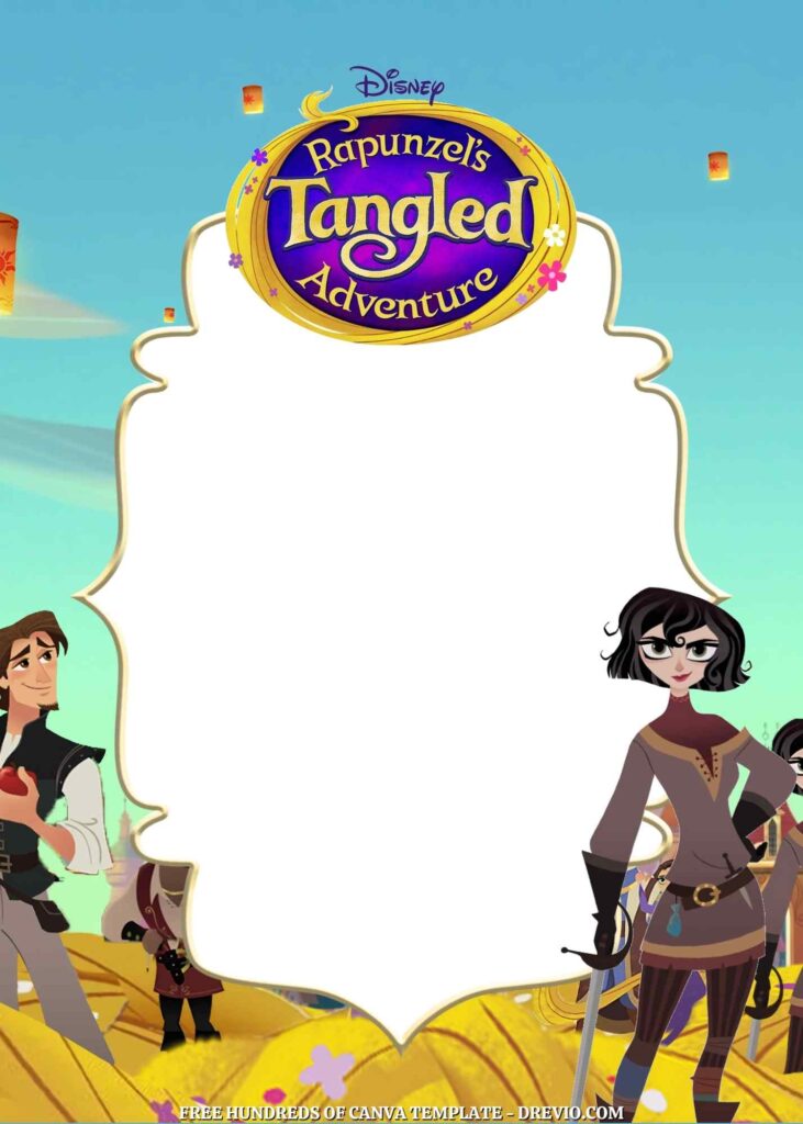 Invitation Template of 22+ Rapunzel's Tangled Adventure Canva Birthday Invitation Templates 9