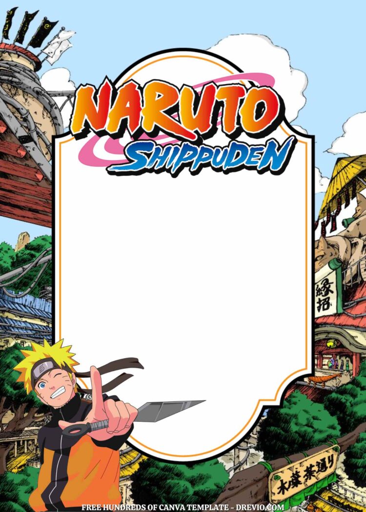 16+ Naruto Shippûden Canva Birthday Invitation Templates Download