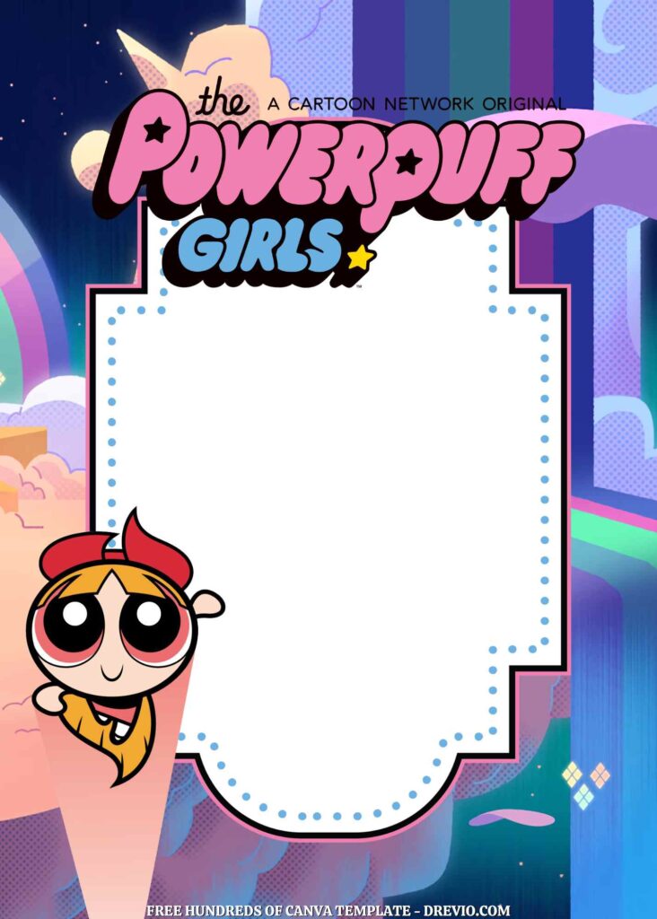 Invitation Template of 18+ The Powerpuff Girls Canva Birthday Invitation Templates 7