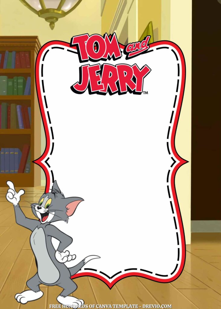 Invitation Template of 20+ Tom & Jerry Canva Birthday Invitation Templates 7