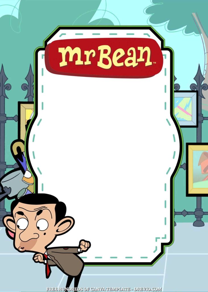 Invitation Template of 22+ Mr. Bean The Animated Series Canva Birthday Invitation Templates 7