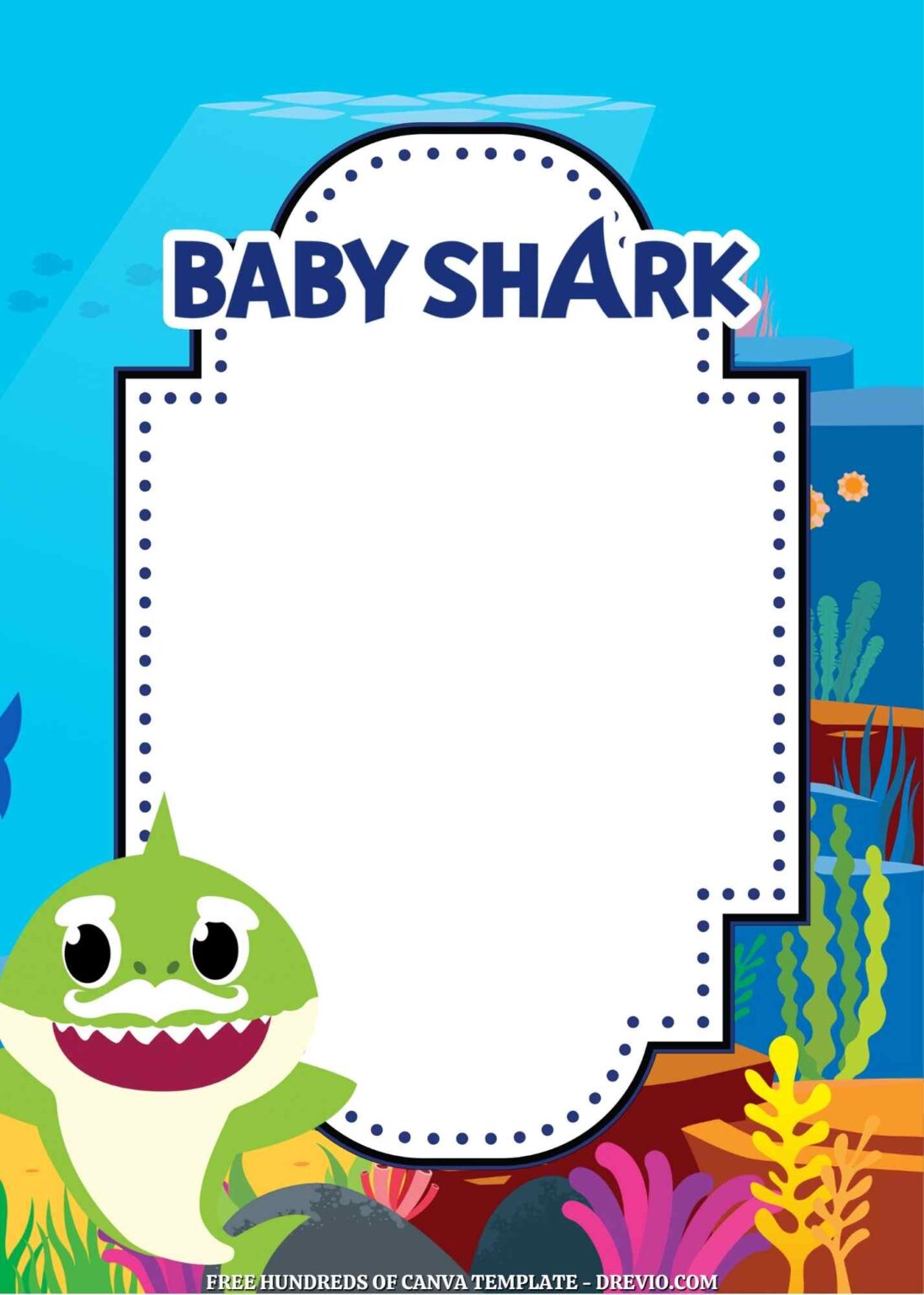 14+ Baby Shark Canva Birthday Invitation Templates | Download Hundreds ...