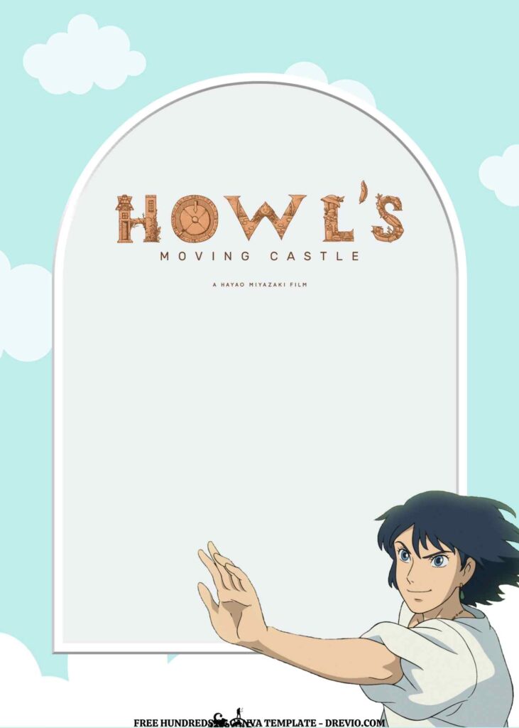 Invitation Template of FREE EDITABLE - 11 Howl's Moving Castle Canva Templates 14