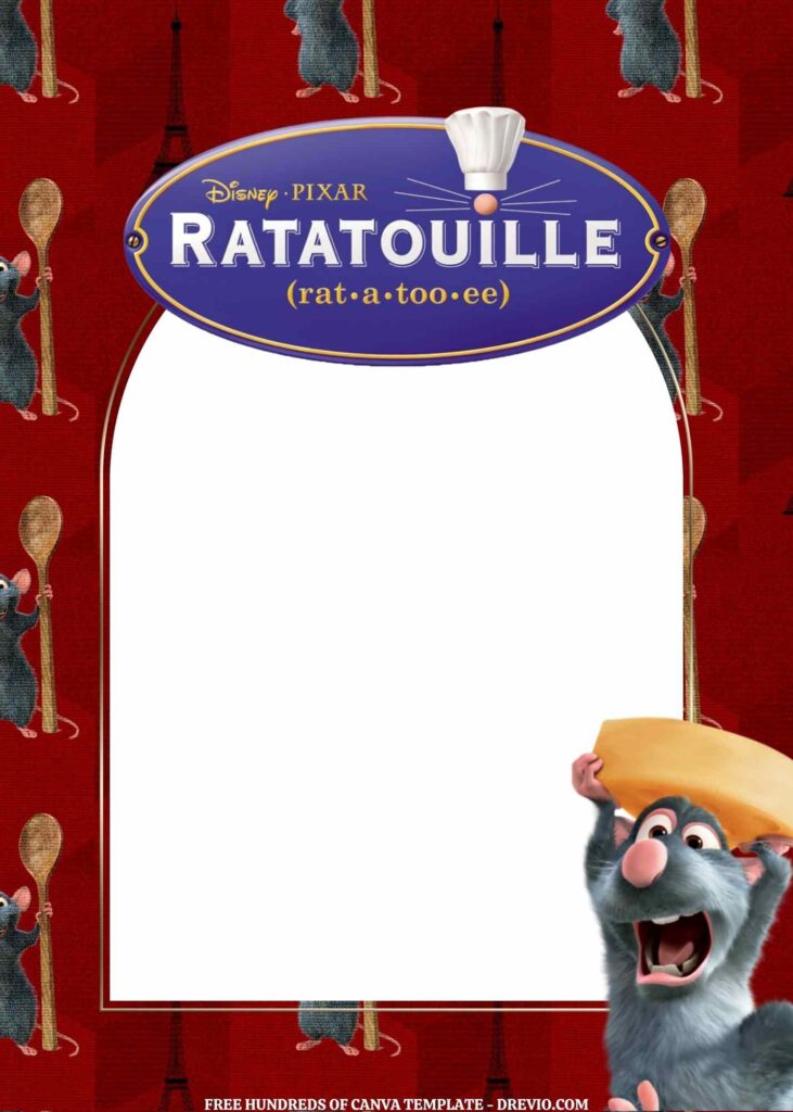 Invitation Template of FREE EDITABLE - 11 Ratatouille Canva Templates 14