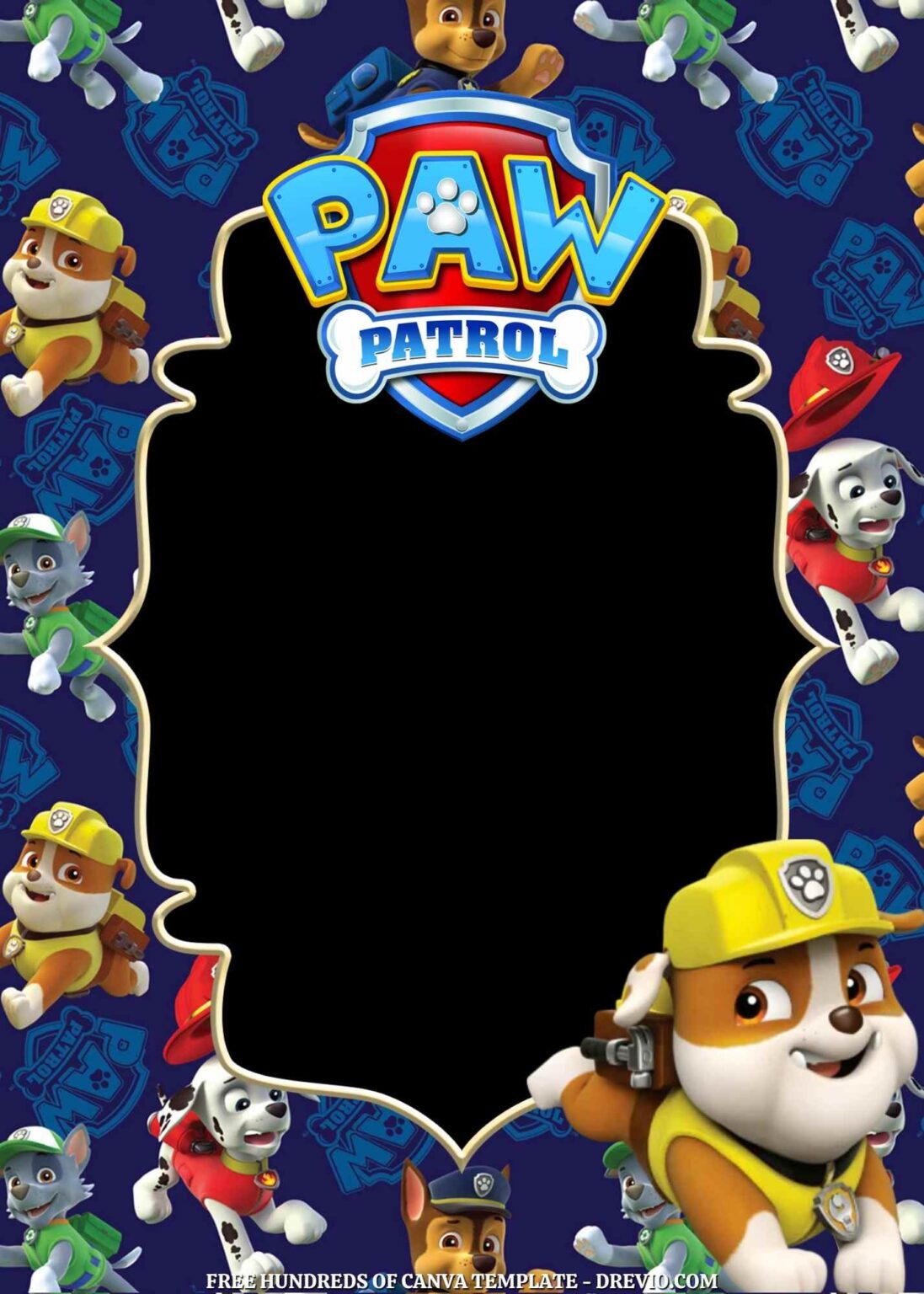 FREE – 20+ PAW Patrol Canva Birthday Invitation Templates | Download ...