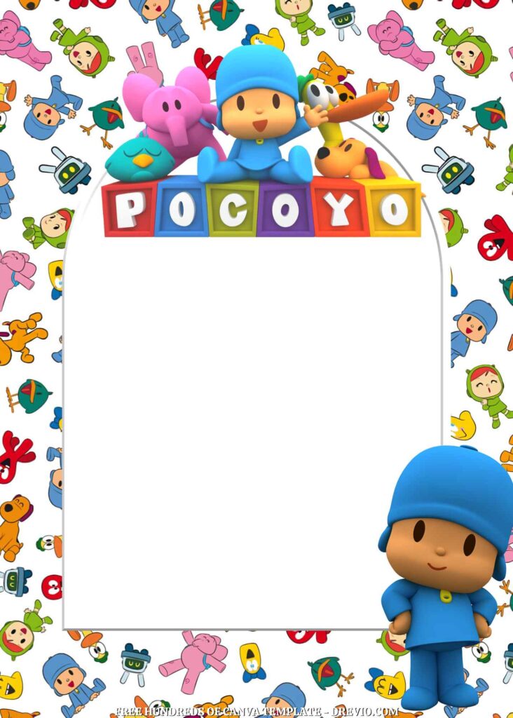 Invitation Template of FREE - 20+ Pocoyo Canva Birthday Invitation Templates 14