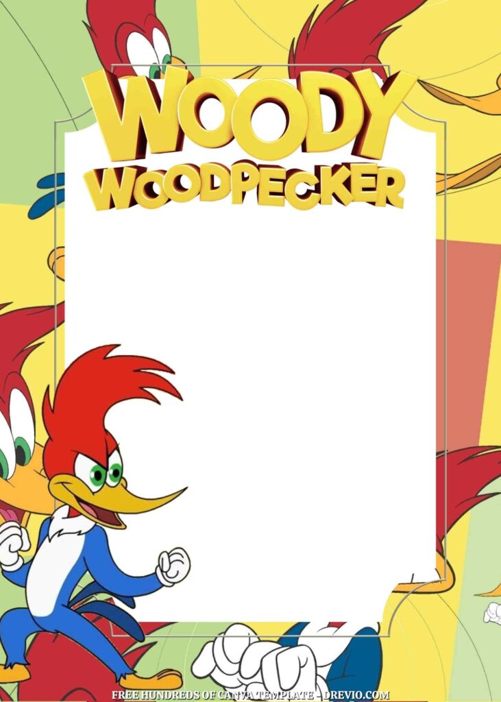 Invitation Template of FREE 20+ The Woody Woodpecker Birthday Canva Invitation Templates 14