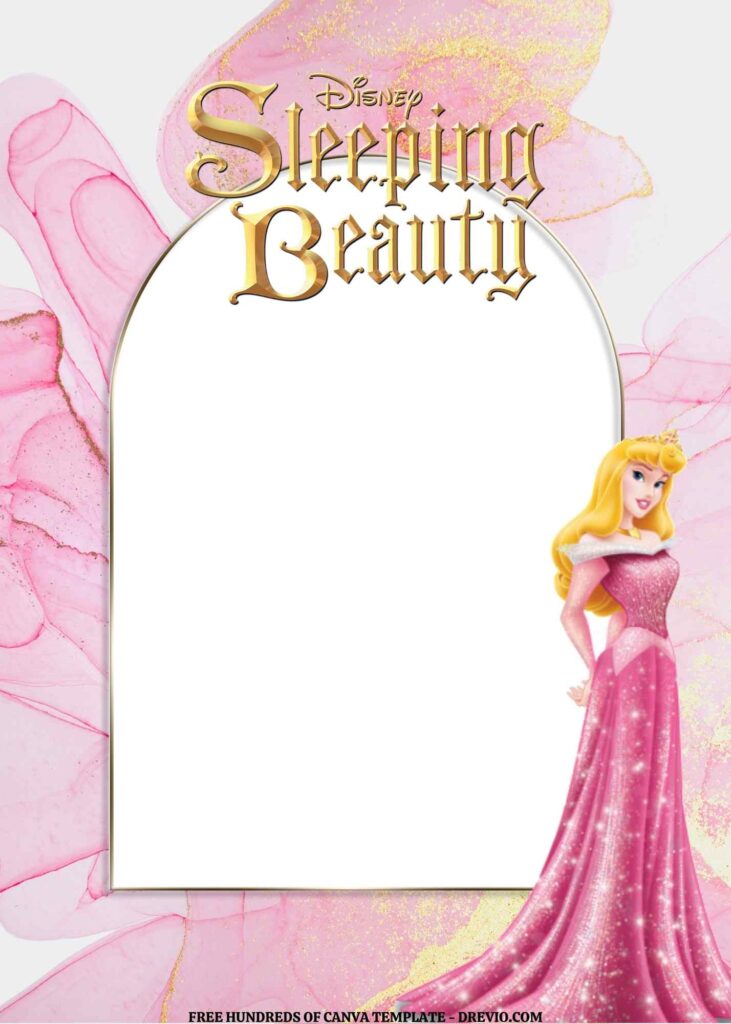 Invitation Template of FREE EDITABLE - 16 Sleeping Beauty Canva Templates 14