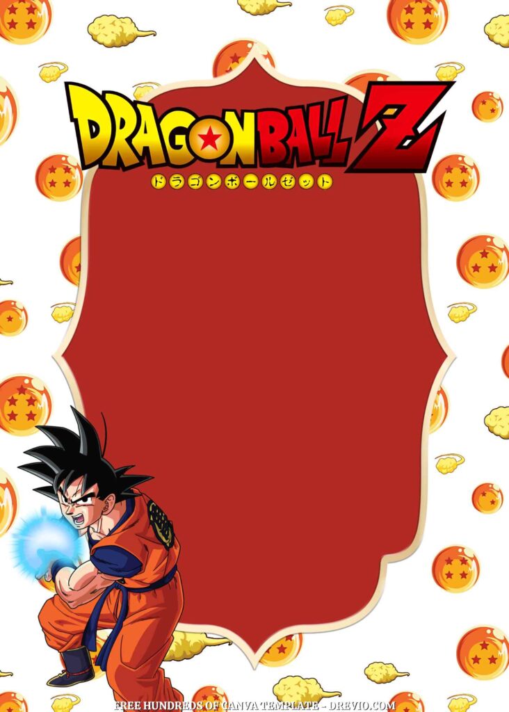 Invitation Template of FREE - 14+ Dragon Ball Canva Birthday Invitation Templates 14