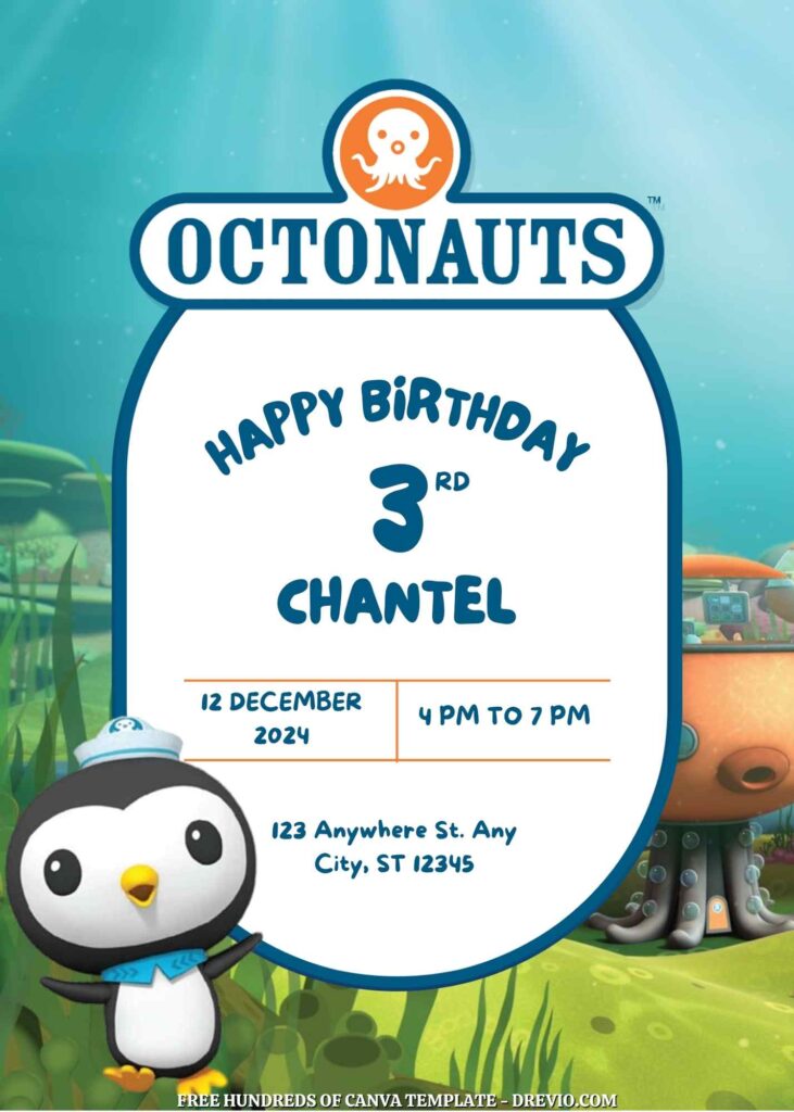 Free The Octonauts Birthday Invitation Templates