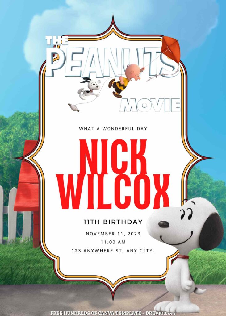 Free Peanuts Movie Birthday Invitations