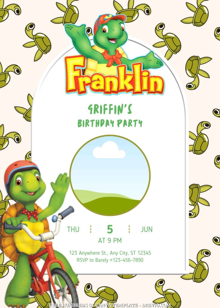 Invitation Template of FREE - 22+ Franklin the Turtle Canva Birthday Invitation Templates 15